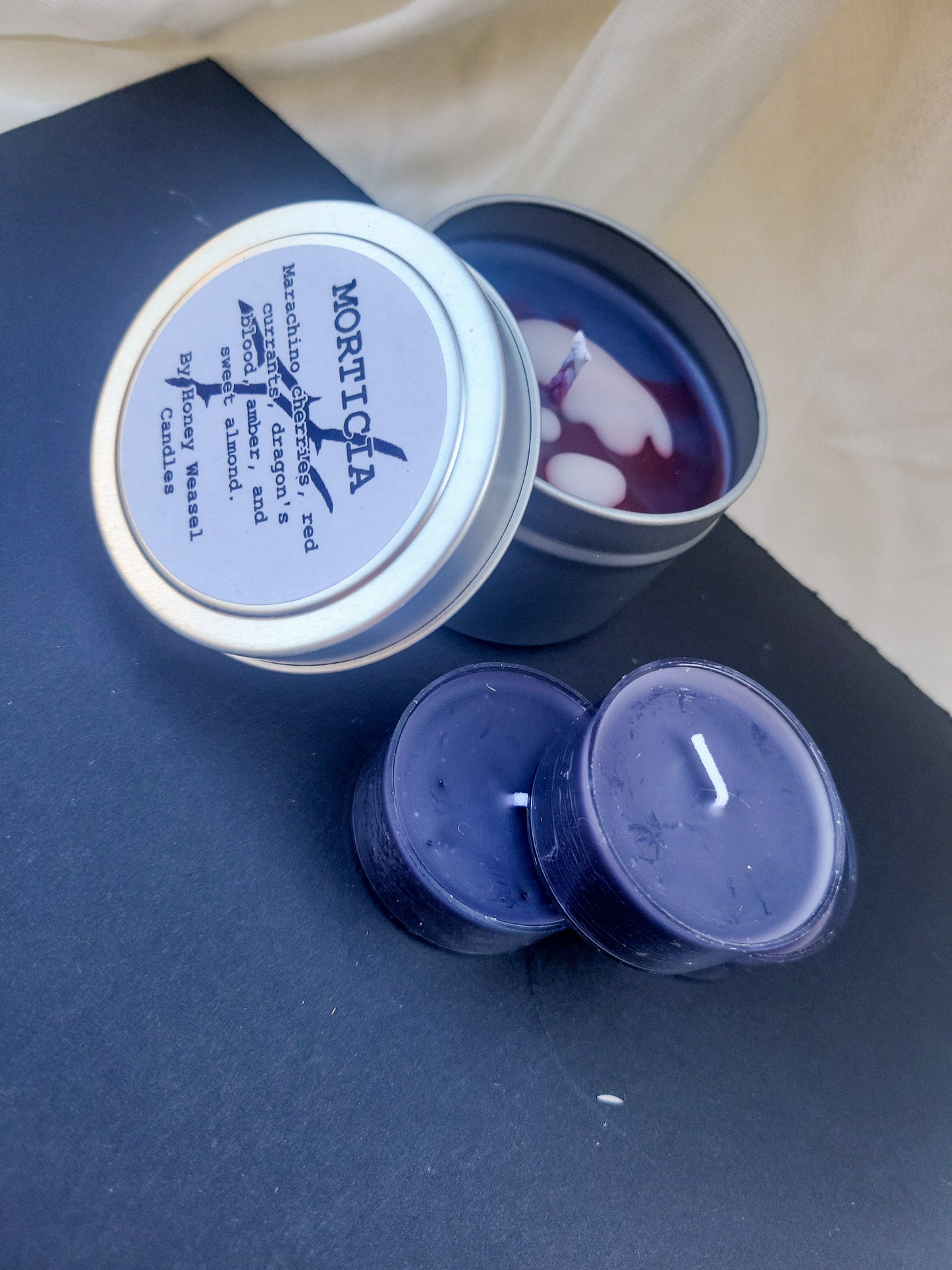 Morticia Inspired Candle